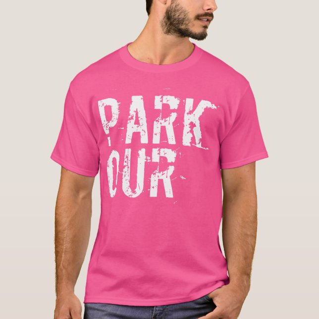 Parkour Distressed Text - Skater  Freerunning  Par T-Shirt (Front)