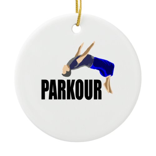 Parkour Extreme Sport Ceramic Ornament