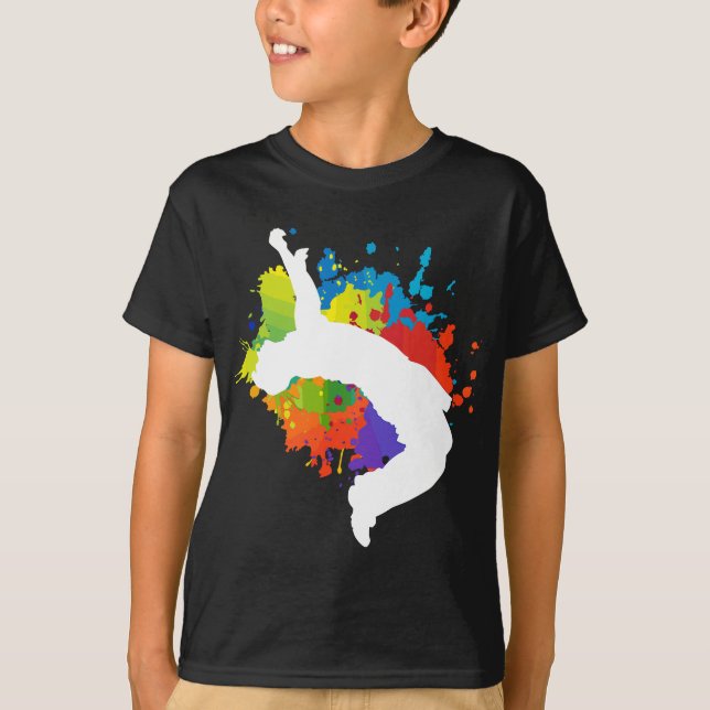 Parkour Free Running Jumping City Ninja Gift T-Shirt (Front)
