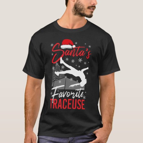 Parkour Free Running Santas Favorite Traceuse T_Shirt