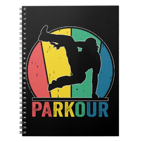 Parkour Free Running Training Traceur Retro  Notebook