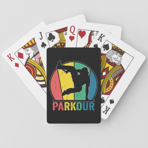 Parkour Free Running Training Traceur Retro  Poker Cards