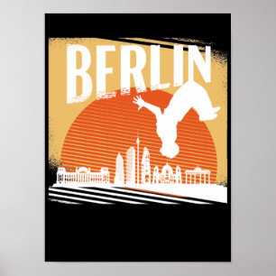Parkour, freerunner, athlete in Berlin gift Poster