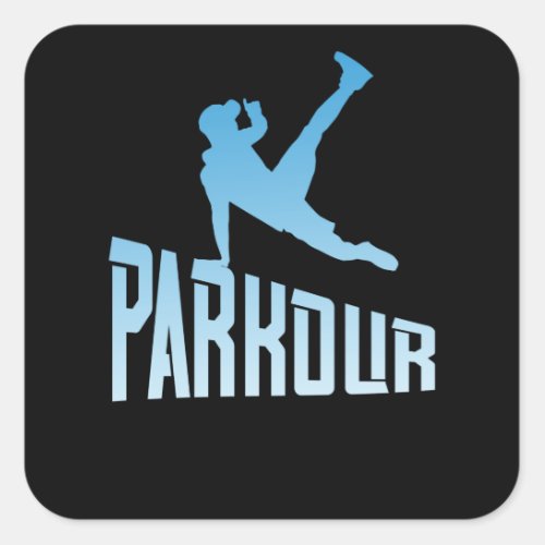 Parkour Freerunner Free Run Athlete Square Sticker