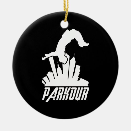 Parkour Freerunner Parkour Runner Ceramic Ornament