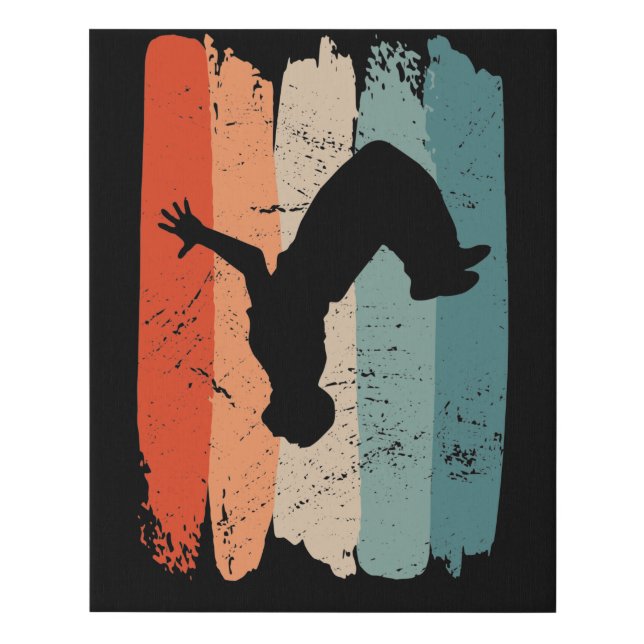 Parkour, freerunner, parkour runner gift faux canvas print (Front)