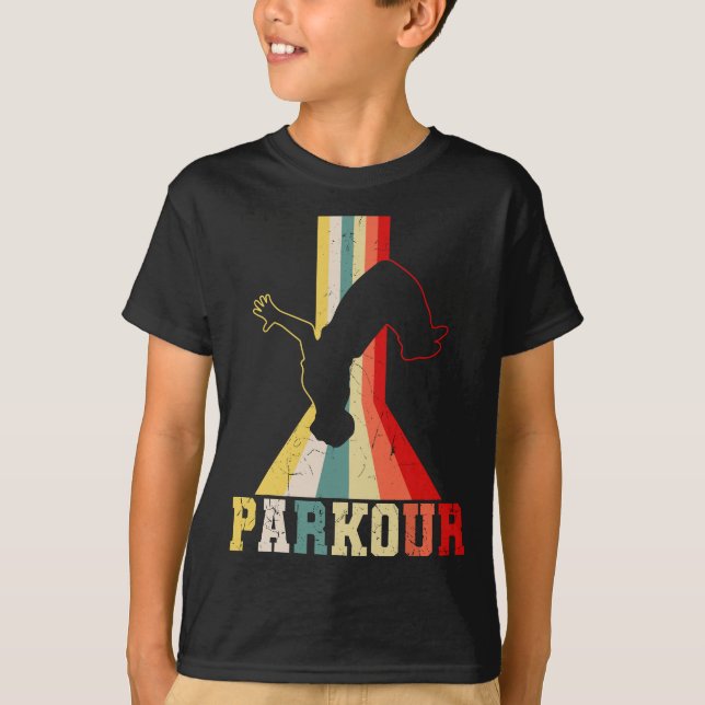 Parkour Freerunner Traceur Retro Freerunning Men B T-Shirt (Front)