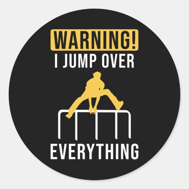 Parkour I jum over everything Classic Round Sticker (Front)