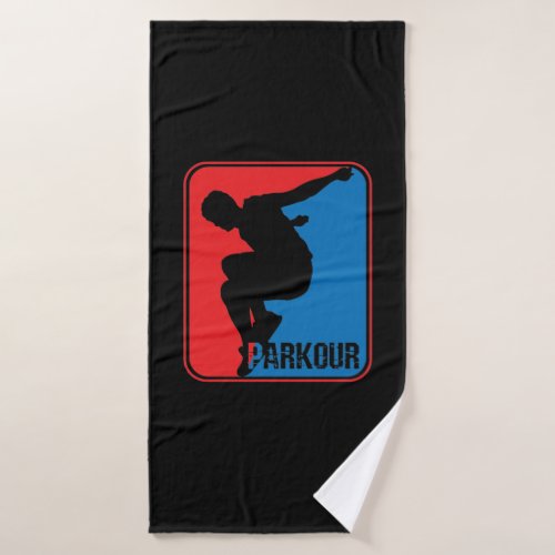 parkour logo bath towel