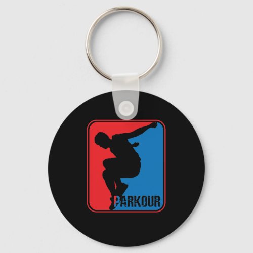 parkour logo keychain