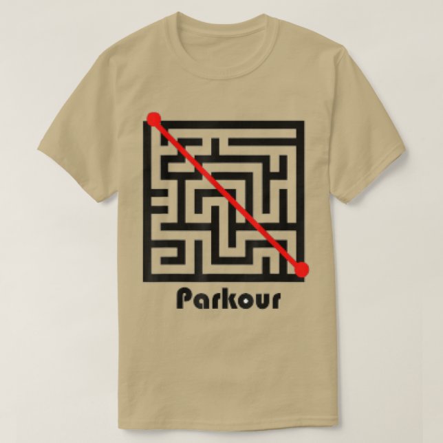 Parkour Maze FunnyFrerunning Frerunner Tee  (Design Front)