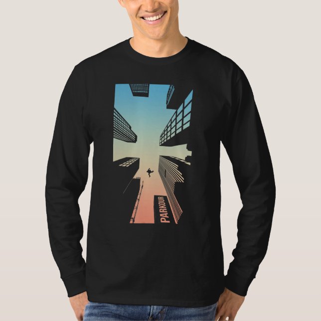 Parkour Obstacle Course Kids Freerunning Shoes Gym T-Shirt (Front)