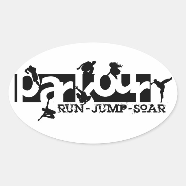 Parkour Oval Sticker (Front)