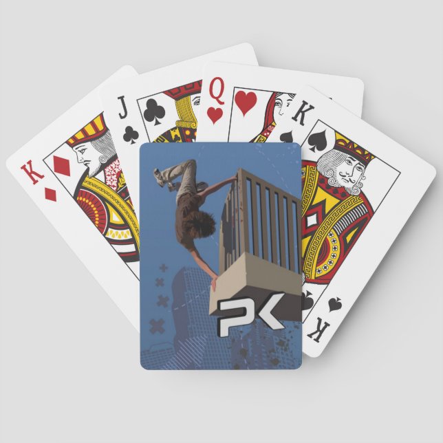 Parkour Rail Flip Poker Cards (Back)