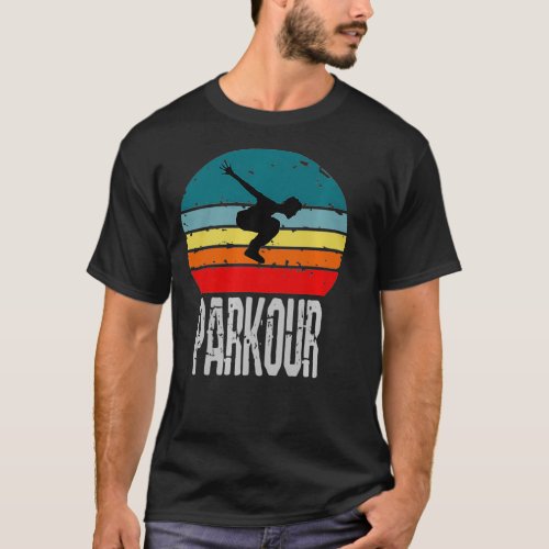 Parkour Retro Sunset Vintage Distressed Style T_Shirt