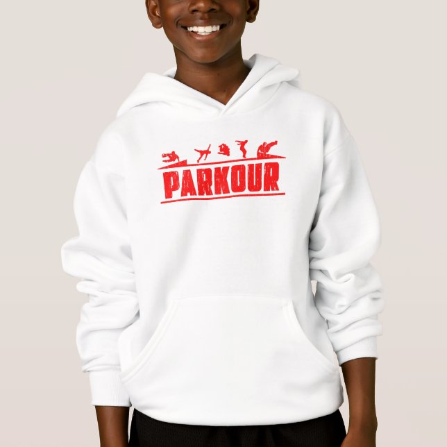 Parkour Runaway Extreme Sports Stunt Free Running Hoodie (Front)