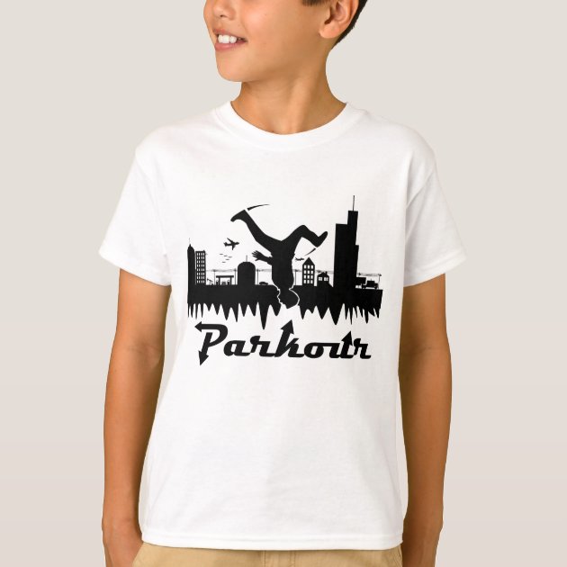 The evolution of parkour Kids Printed T-Shirt 