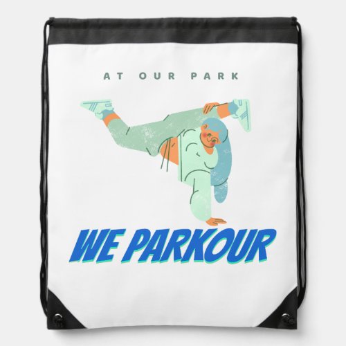 Parkour T_Shirt Drawstring Bag