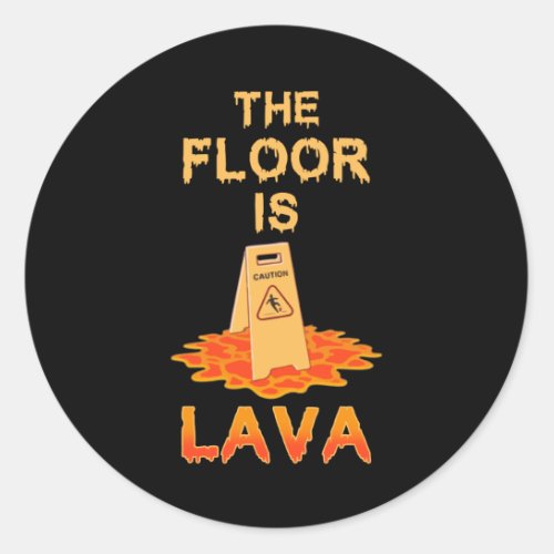 Parkour The Floor is Lava Classic Round Sticker