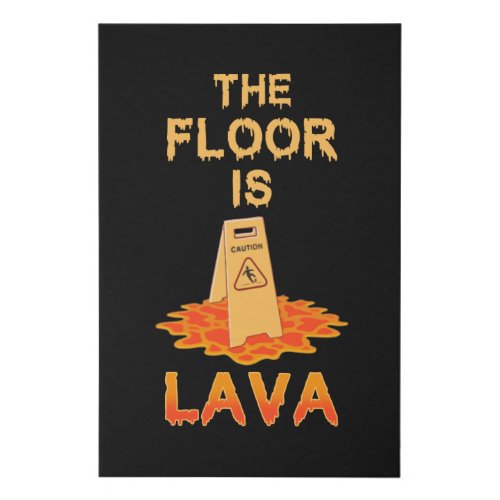 Parkour The Floor is Lava Faux Canvas Print