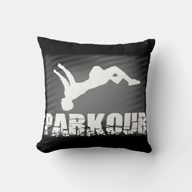 Parkour Throw Pillow (Front)
