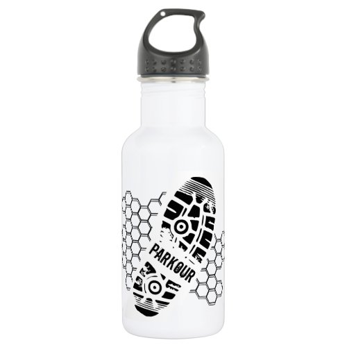 Parkour Training Footprint Stainless Steel Water Bottle