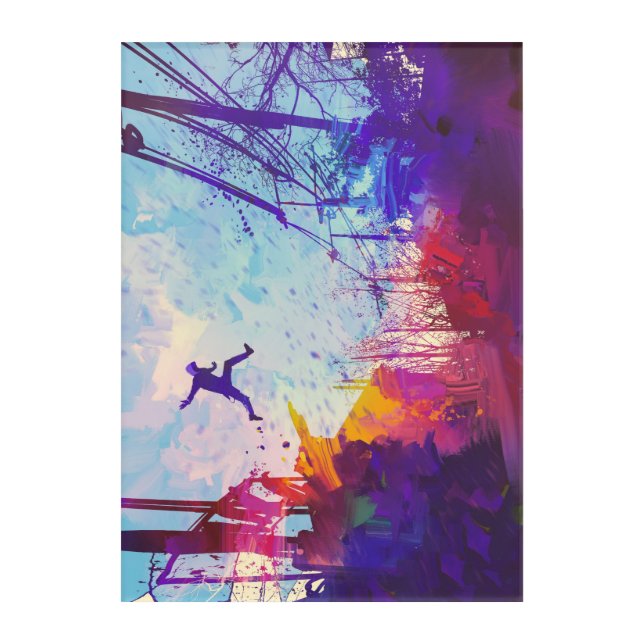 Parkour Urban Free Running Acrylic Wall Art (Front)