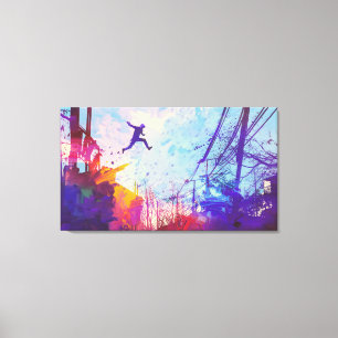 Parkour Urban Free Running Canvas Wall Art