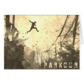 Parkour Urban Free Running Free Styling Art Sepia (Front Horizontal)