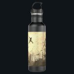 Parkour Urban Free Running Free Styling Art Sepia Stainless Steel Water Bottle<br><div class="desc">A modern artist's impression of parkour being practiced in an urban back street in sepia tones.</div>
