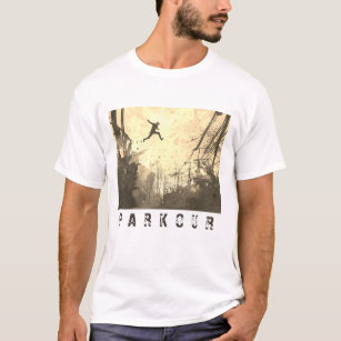 Parkour Urban Free Running Free Styling Art Sepia T-Shirt