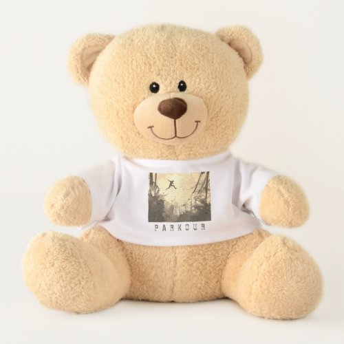 Parkour Urban Free Running Free Styling Art Sepia Teddy Bear