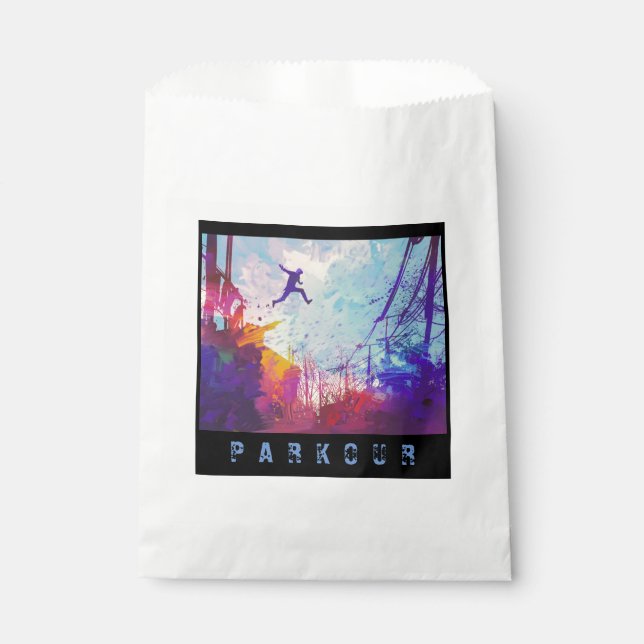 Parkour Urban Free Running Free Styling Party Favor Bag (Front)