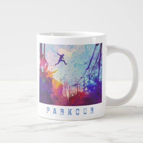 Parkour Urban Free Running Free_styling Sport Art Giant Coffee Mug