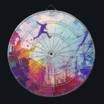 Parkour Urban Free Running Free Styling Sports Art Dart Board<br><div class="desc">A modern artist's impression of the popular extreme sport of parkour being practiced in an colourful urban back street.</div>