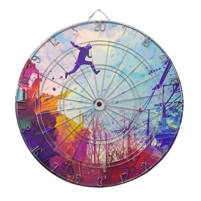 Parkour Urban Free Running Free Styling Sports Art Dart Board (Front)