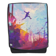 Parkour Urban Free Running Freestyling Modern Art Backpack at Zazzle