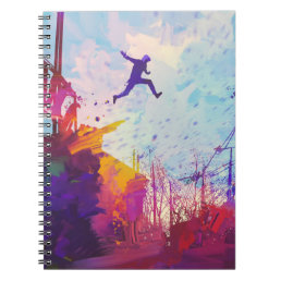 Parkour Urban Free Running Freestyling Modern Art Notebook