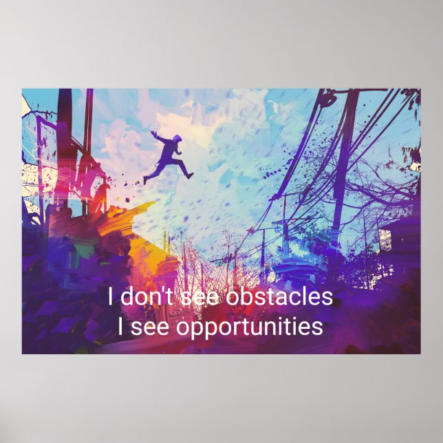 Parkour Urban Free Running Freestyling Modern Art Poster (Front)