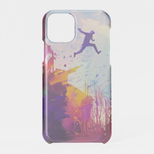 Parkour Urban Free Running Freestyling Modern Art iPhone 11 Pro Case