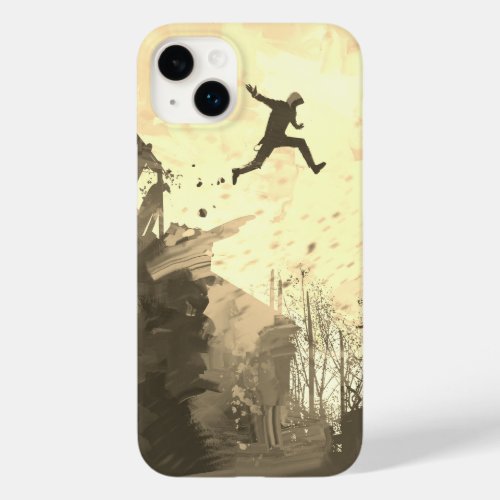 Parkour Urban Free Running Freestyling Sepia Case_Mate iPhone 14 Plus Case