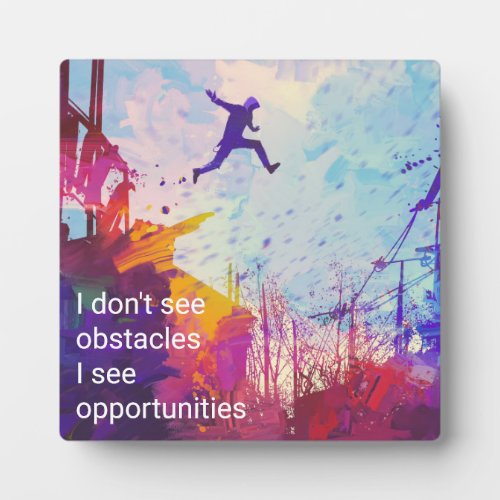Parkour Urban Free Running  Opportunities Quote Plaque