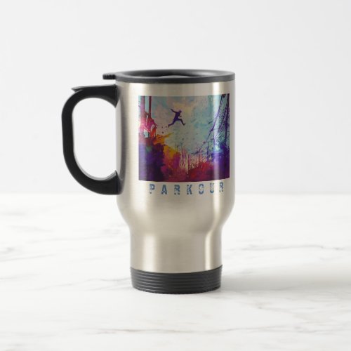 Parkour Urban Free Running Sports Art Travel Mug