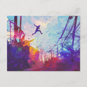 Parkour Urban Free Running Stationery Postcard