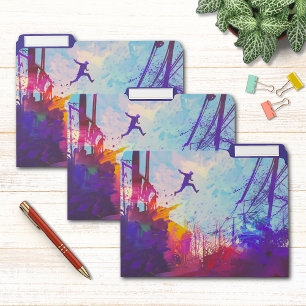 Parkour Urban Freerunning Modern Art File Folder