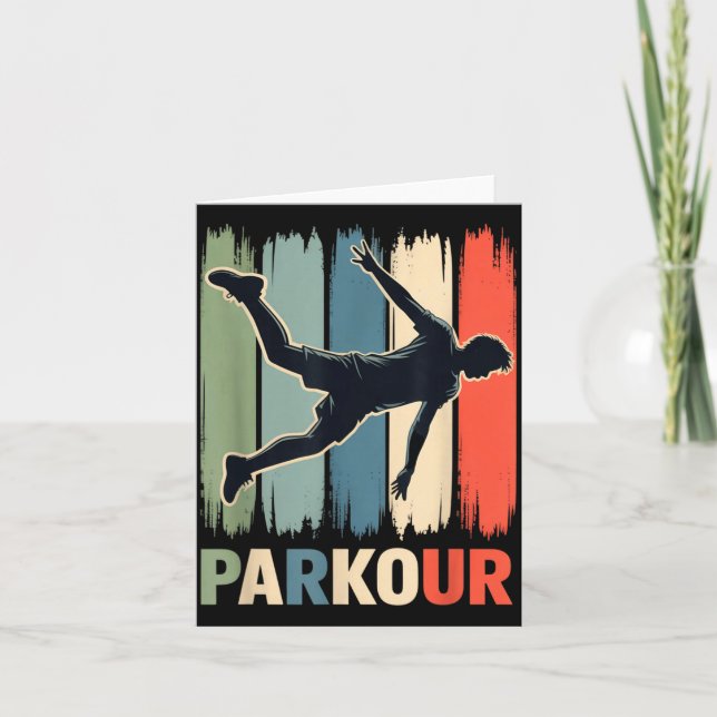 Parkour, Urban Gymnast, Traceur, Runner  Card (Front)