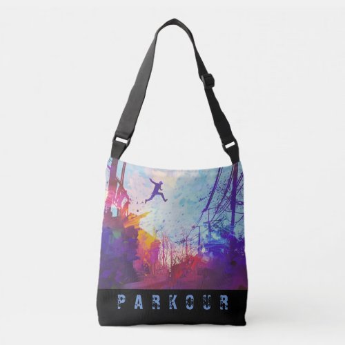 Parkour Urban Obstacle Course Free Running Custom Crossbody Bag