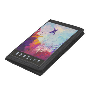 Parkour Urban Obstacle Course Modern Colorful Name Tri-fold Wallet