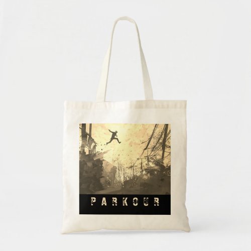 Parkour Urban Obstacle Course Modern Sepia Tote Bag