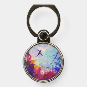 Parkour Urban Obstacle Course Phone Ring Stand